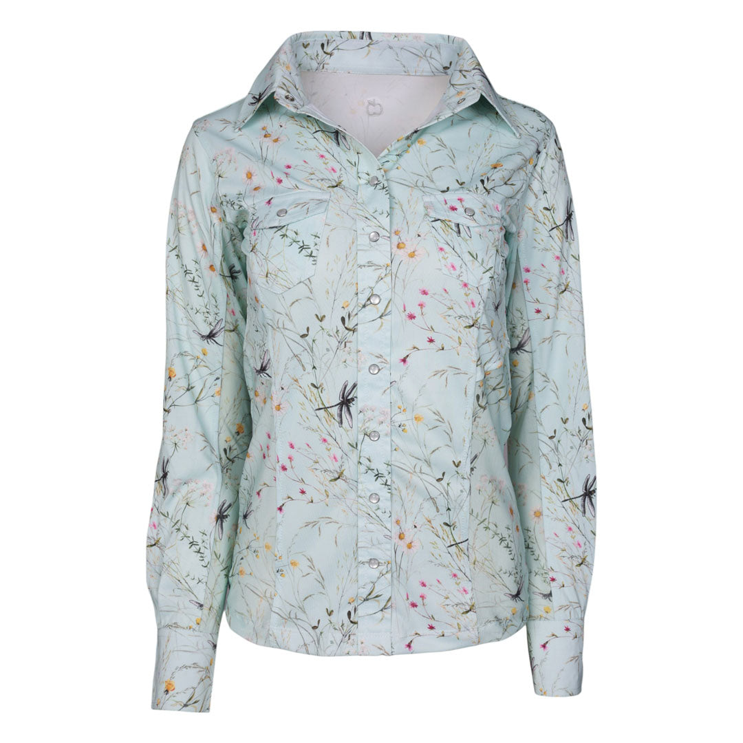 Dapplebay Dragonfly Meadow Button Down Western Shirt - Breeches.com