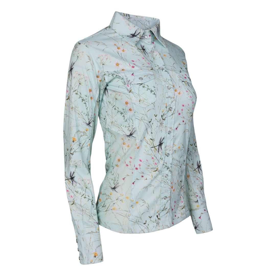 Dapplebay Dragonfly Meadow Button Down Western Shirt - Breeches.com