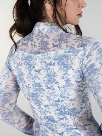 Dapplebay Equestrian Toile Western Riding Top-Moonrise