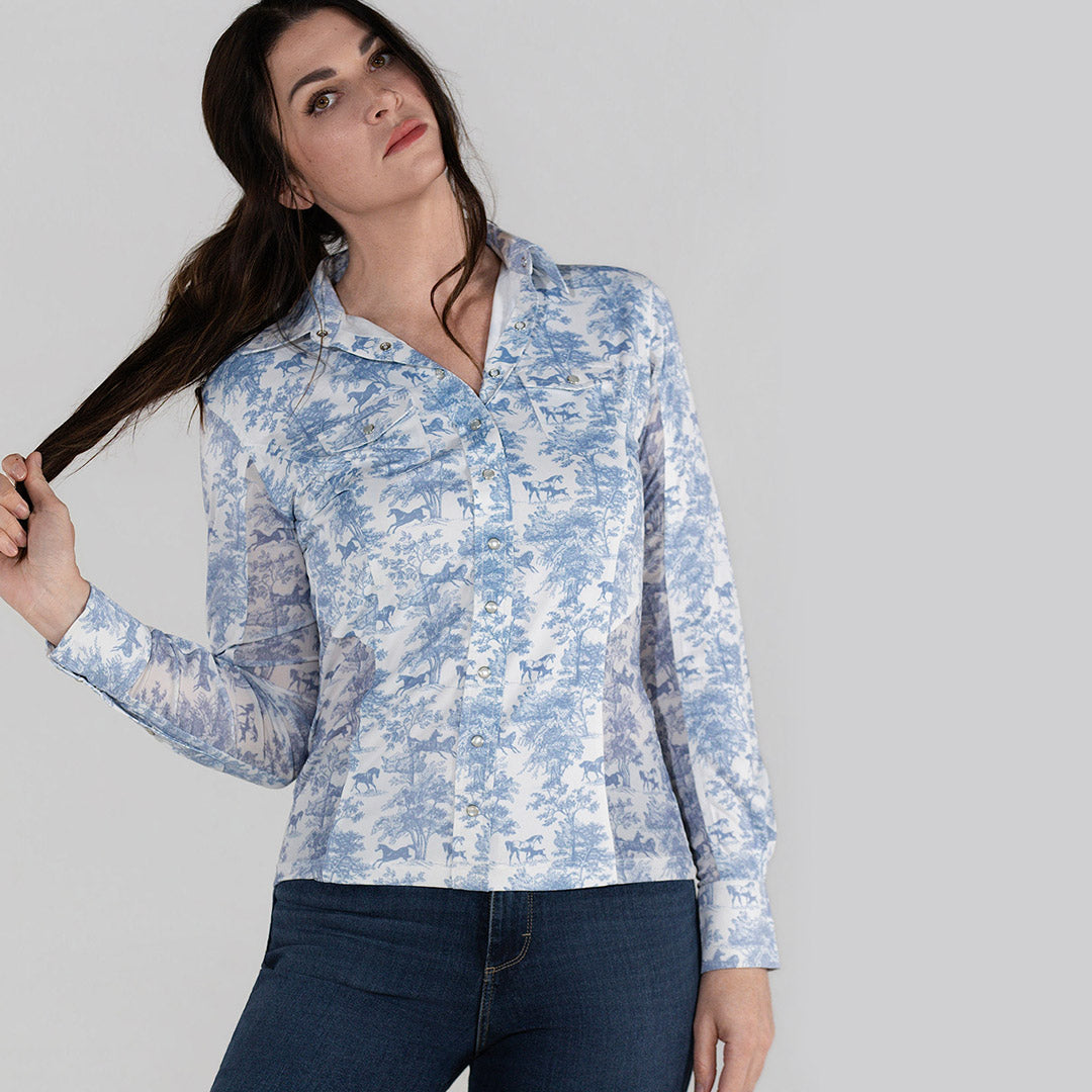 Dapplebay Equestrian Toile Western Riding Top-Moonrise