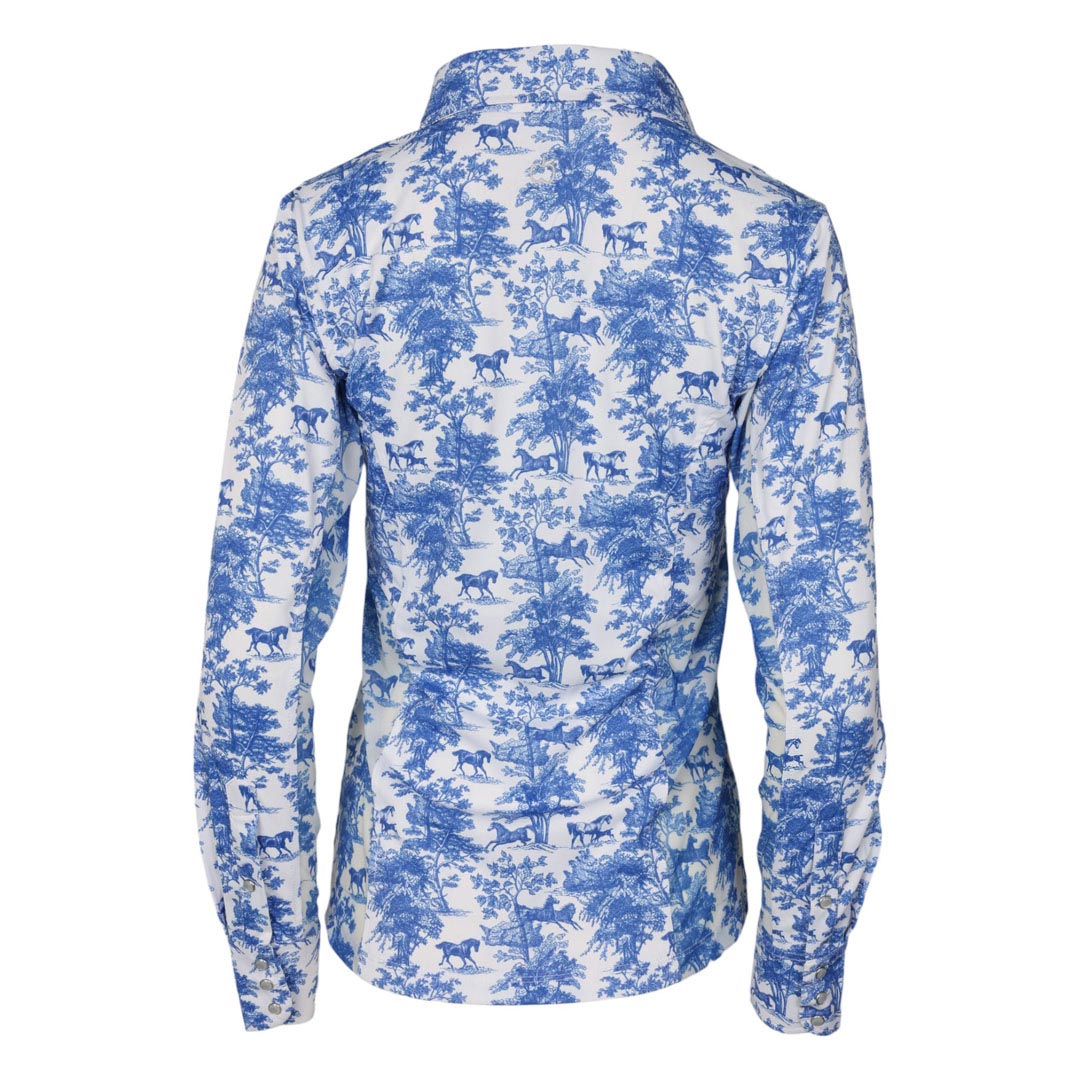 Dapplebay Equestrian Toile Button Down Western Shirt-Breeches.com