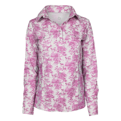 Dapplebay Equestrian Toile Button Down Western Shirt-Breeches.com
