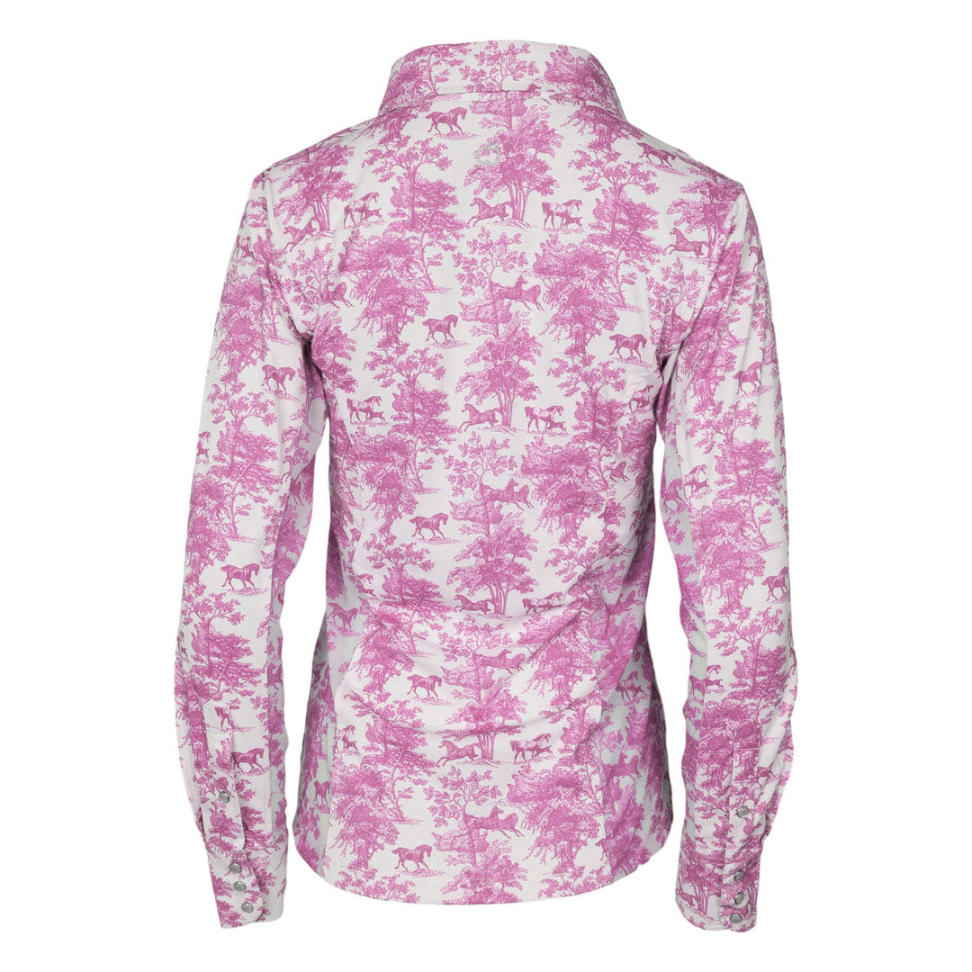 Dapplebay Equestrian Toile Button Down Western Shirt-Breeches.com