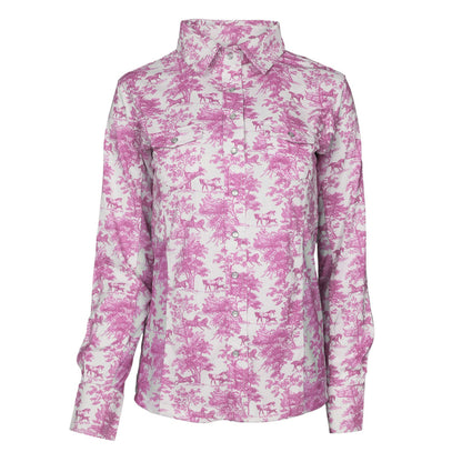 Dapplebay Equestrian Toile Button Down Western Shirt-Breeches.com