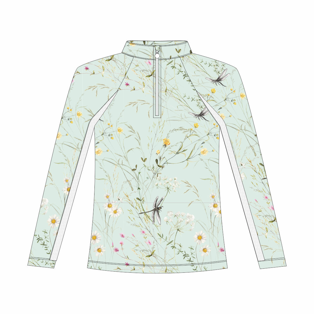 Dapplebay Kids Dragonfly Meadow 1/4 Zip - Long Sleeve - Breeches.com