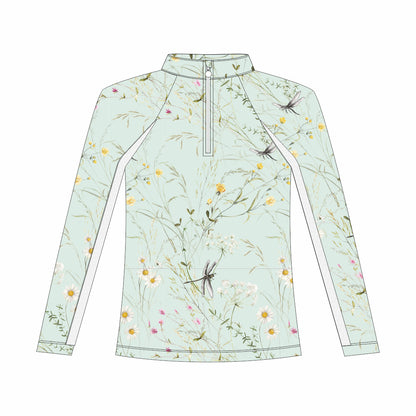 Dapplebay Kids Dragonfly Meadow 1/4 Zip - Long Sleeve - Breeches.com