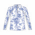 Dapplebay Kids Blue Equestrian Toile 1/4 Zip - Long Sleeve - Breeches.com