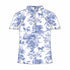 Dapplebay Kids Blue Equestrian Toile 1/4 Zip - Short Sleeve - Breeches.com