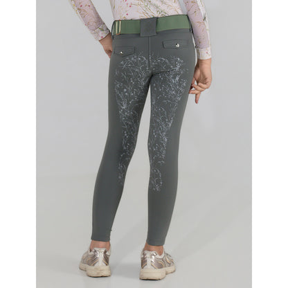 Dapplebay Kids Dragonfly Meadow Silicone Full Seat Tights-Graphite