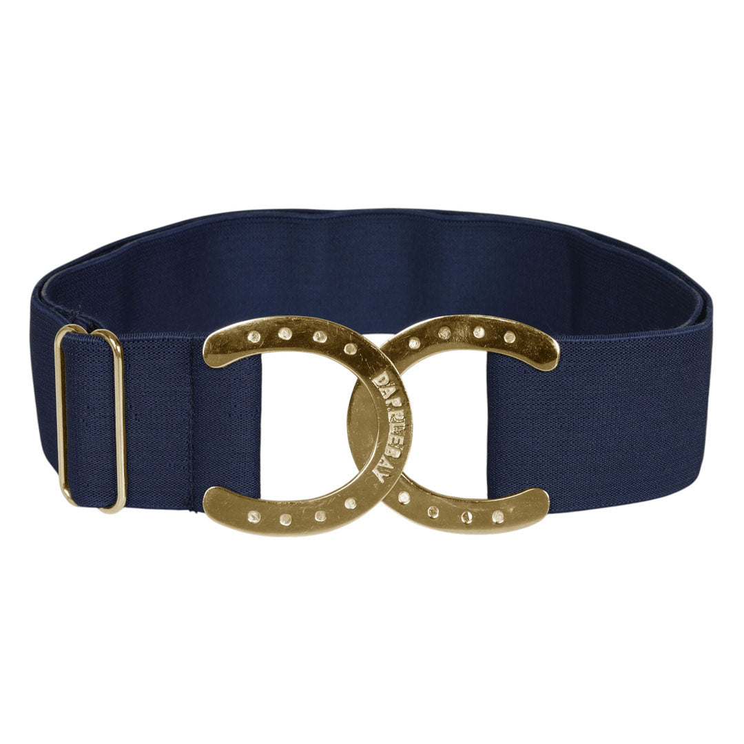 Dapplebay Horse Shoe Elastic Belt-Navy