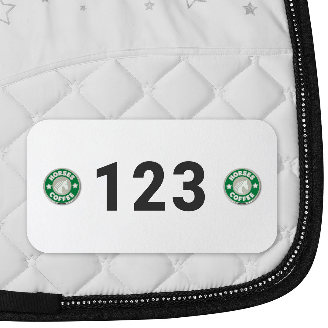 Dapplebay Horse Show Number Pins - Horses &amp; Coffee