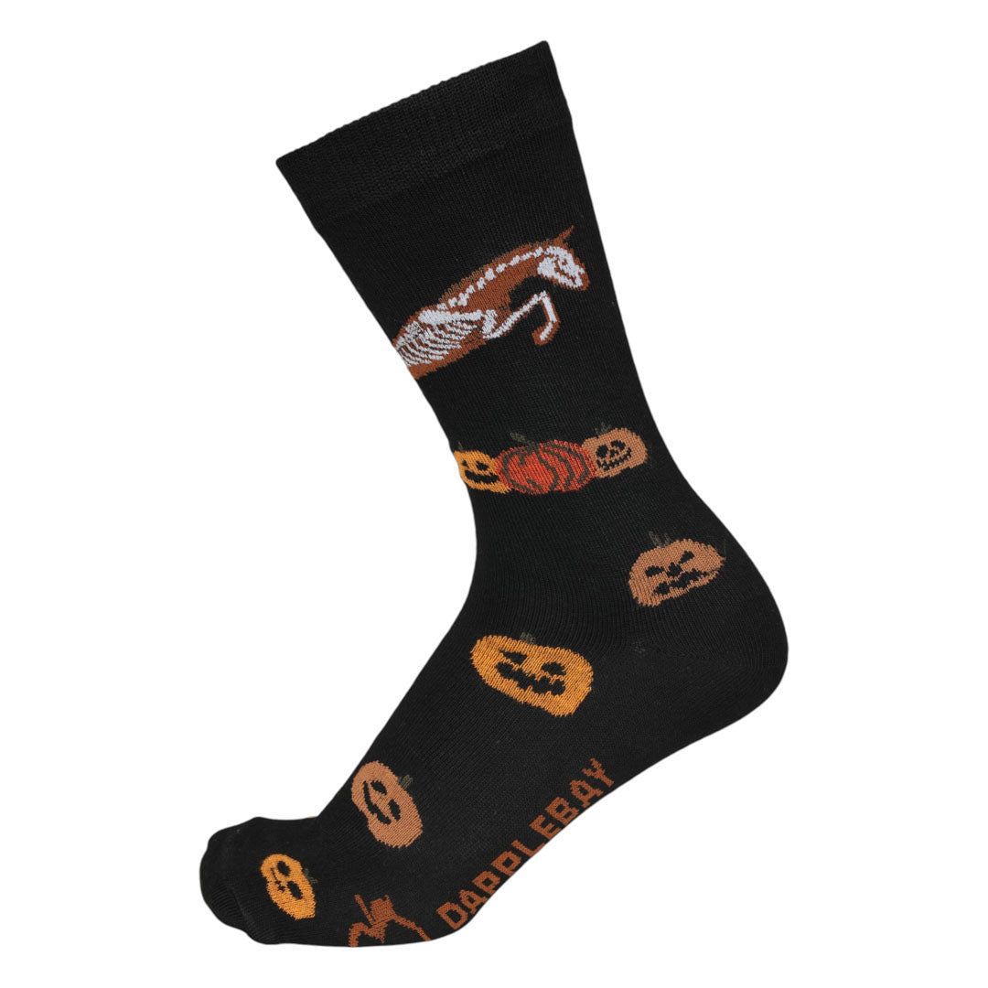 Dapplebay Pumpkin Jumper Knit Crew Socks-Breeches.com