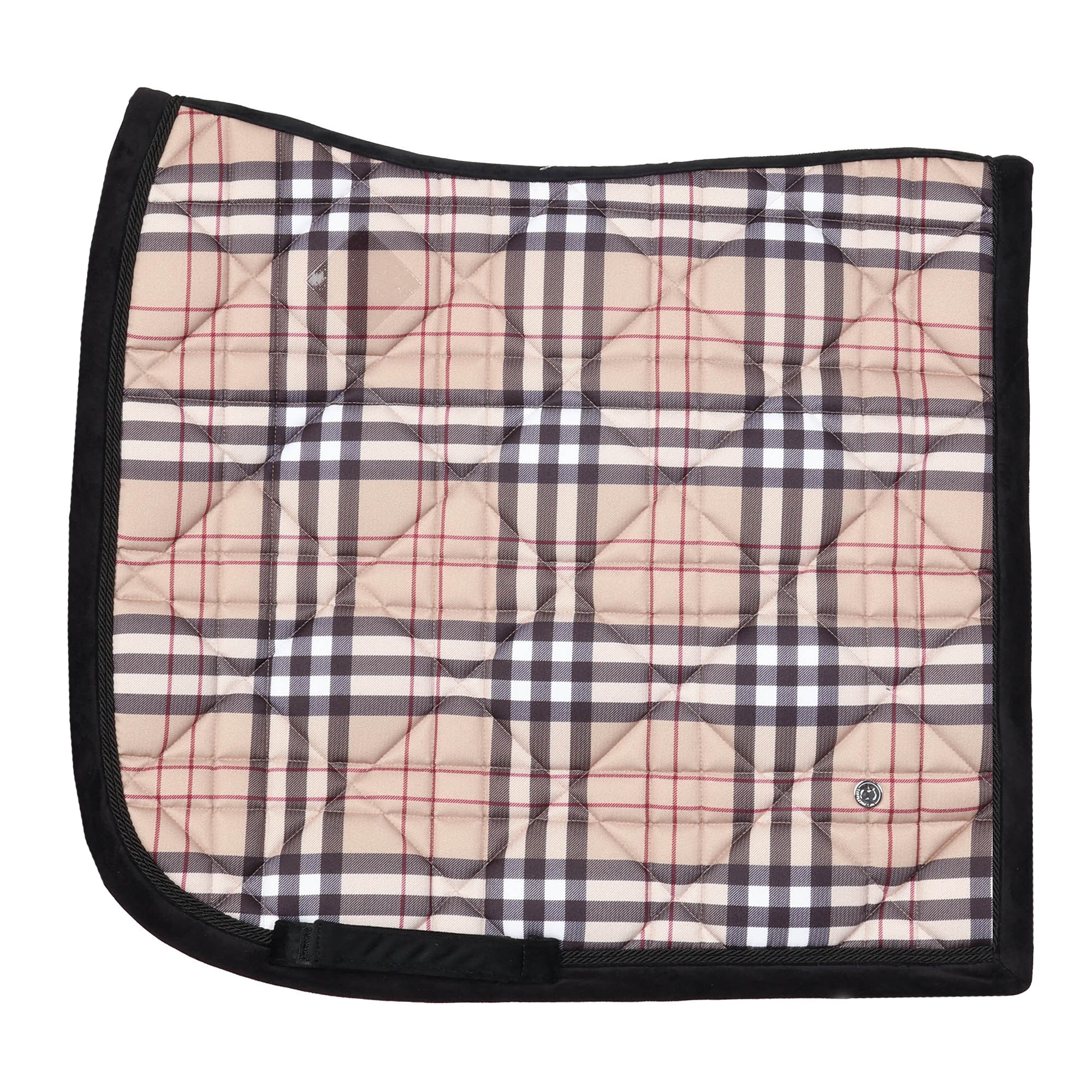 Dapplebay Holiday Plaid Dressage Saddle Pad-Tan