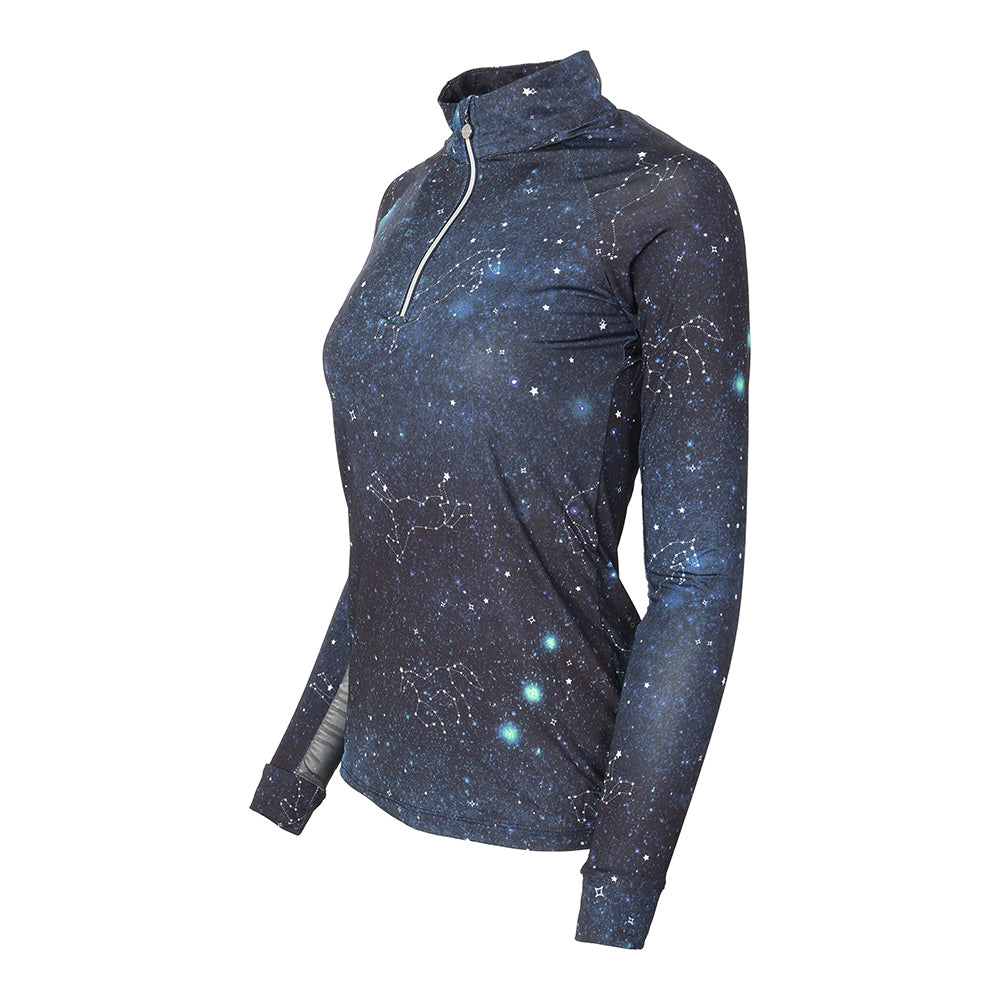 Dapplebay Midnight Constellation Ladies 1/4 Zip Riding Top