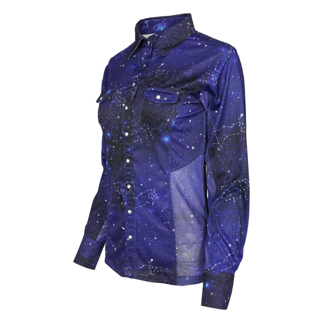 Dapplebay Constellation Western Shirt-Navy/Multi - Breeches.com