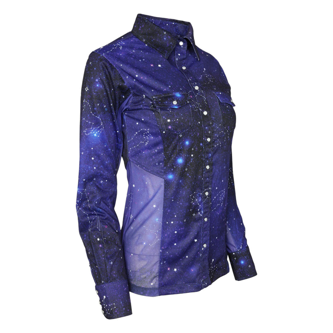 Dapplebay Constellation Western Shirt-Navy/Multi - Breeches.com