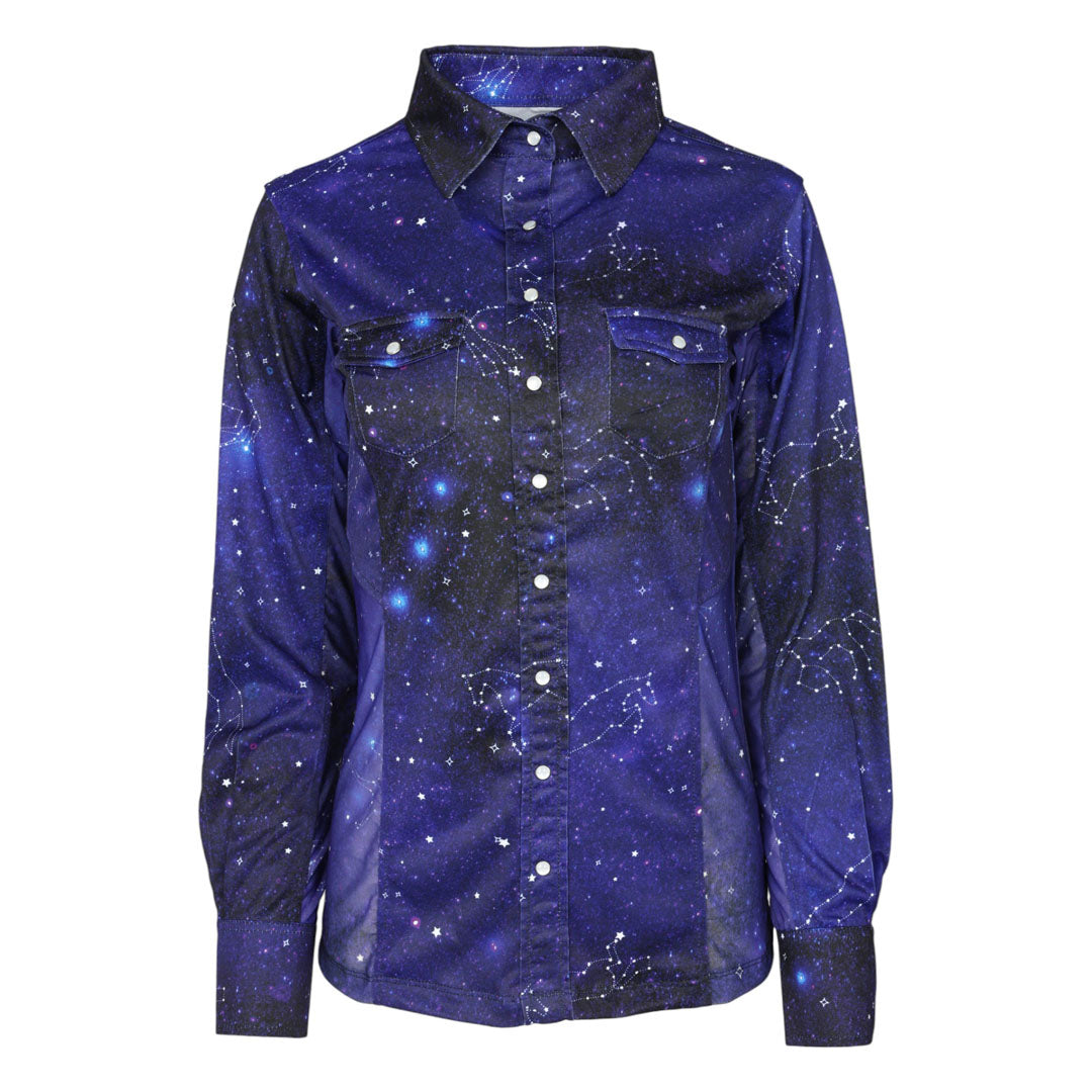 Dapplebay Constellation Western Shirt-Navy/Multi - Breeches.com