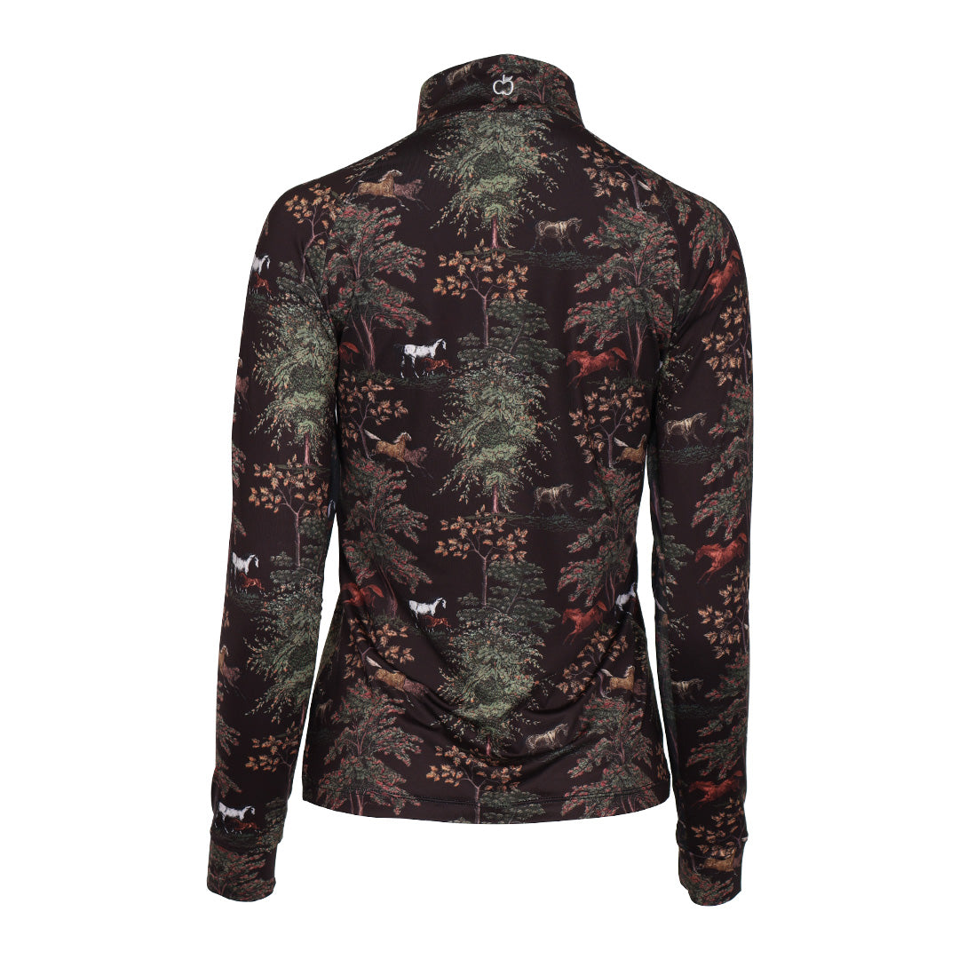 Dapplebay Autumn Toile 1/4 Zip LS Riding Top-Breeches.com