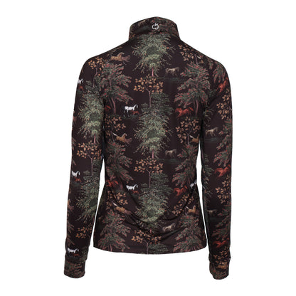 Dapplebay Autumn Toile 1/4 Zip LS Riding Top-Breeches.com
