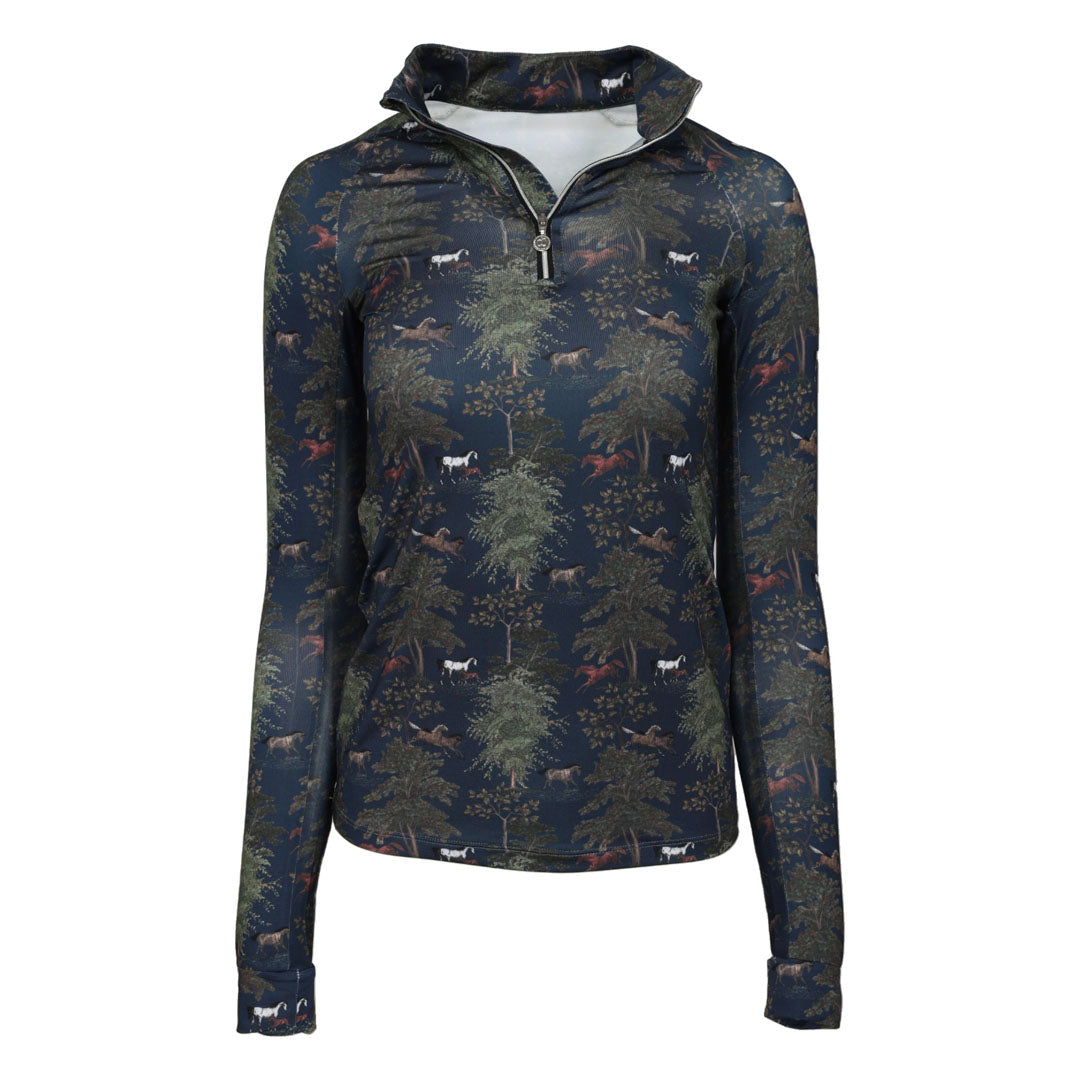 Dapplebay Autumn Toile 1/4 Zip Riding Top - JPC Equestrian.com