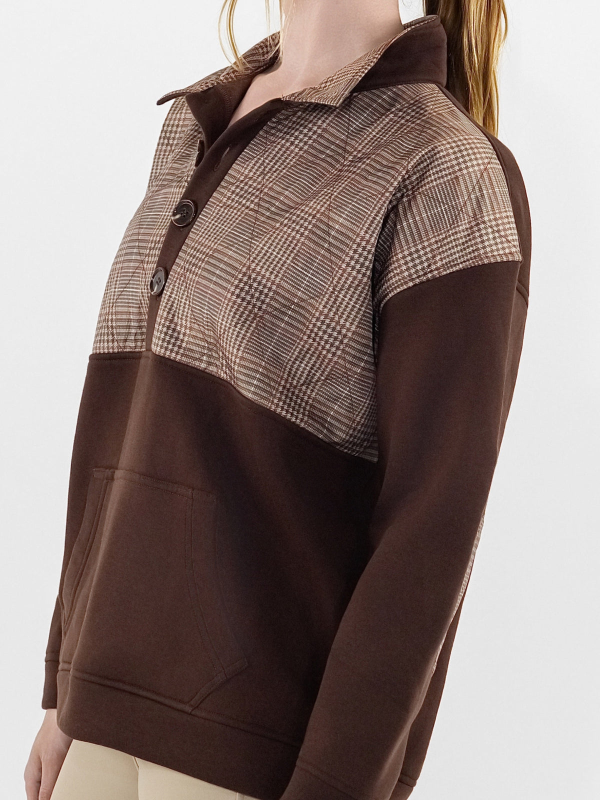 Dapplebay Heirloom 1/2 Zip Quilted Pullover-Glen Plaid