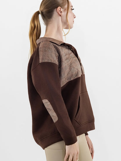 Dapplebay Heirloom 1/2 Zip Quilted Pullover-Glen Plaid