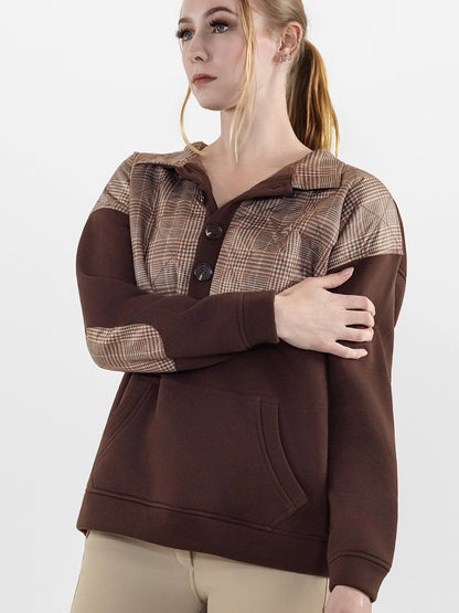 Dapplebay Heirloom 1/2 Zip Quilted Pullover-Glen Plaid