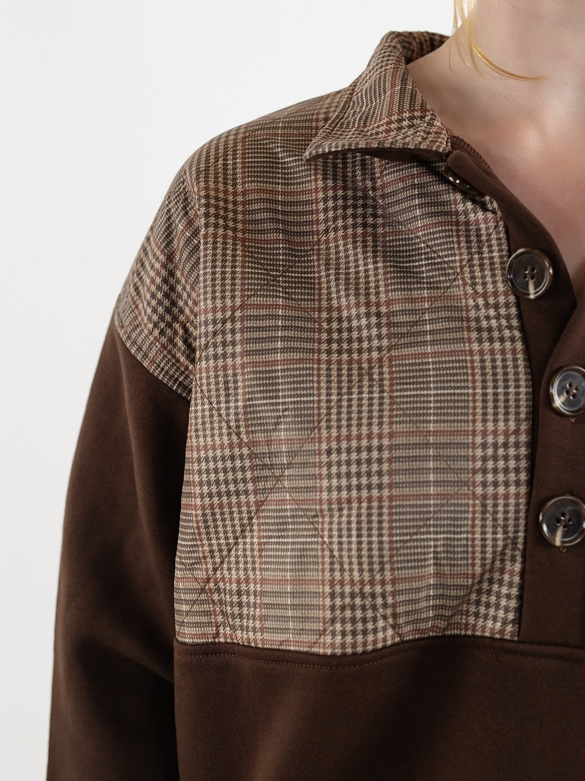 Dapplebay Heirloom 1/2 Zip Quilted Pullover-Glen Plaid