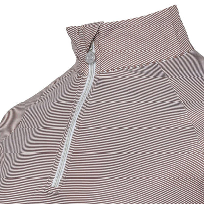 Dapplebay Chestnut Stripe 1/4 Zip Riding Top -JPC Equestrian.com