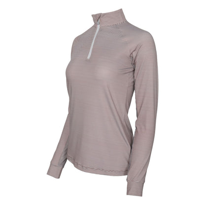 Dapplebay Chestnut Stripe 1/4 Zip Riding Top -JPC Equestrian.com