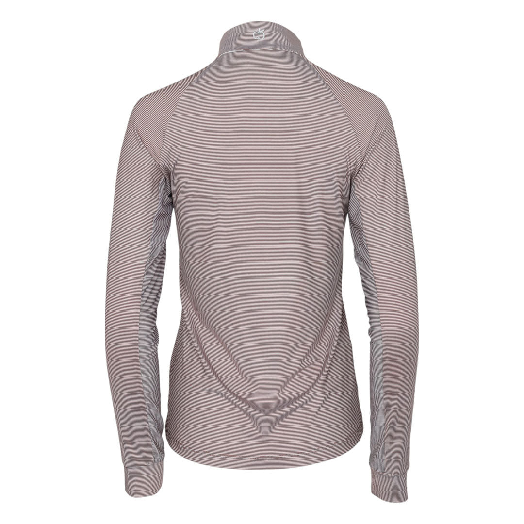 Dapplebay Chestnut Stripe 1/4 Zip Riding Top -JPC Equestrian.com