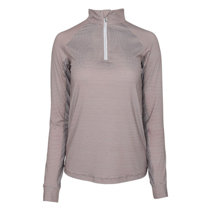 Dapplebay Chestnut Stripe 1/4 Zip Riding Top -JPC Equestrian.com