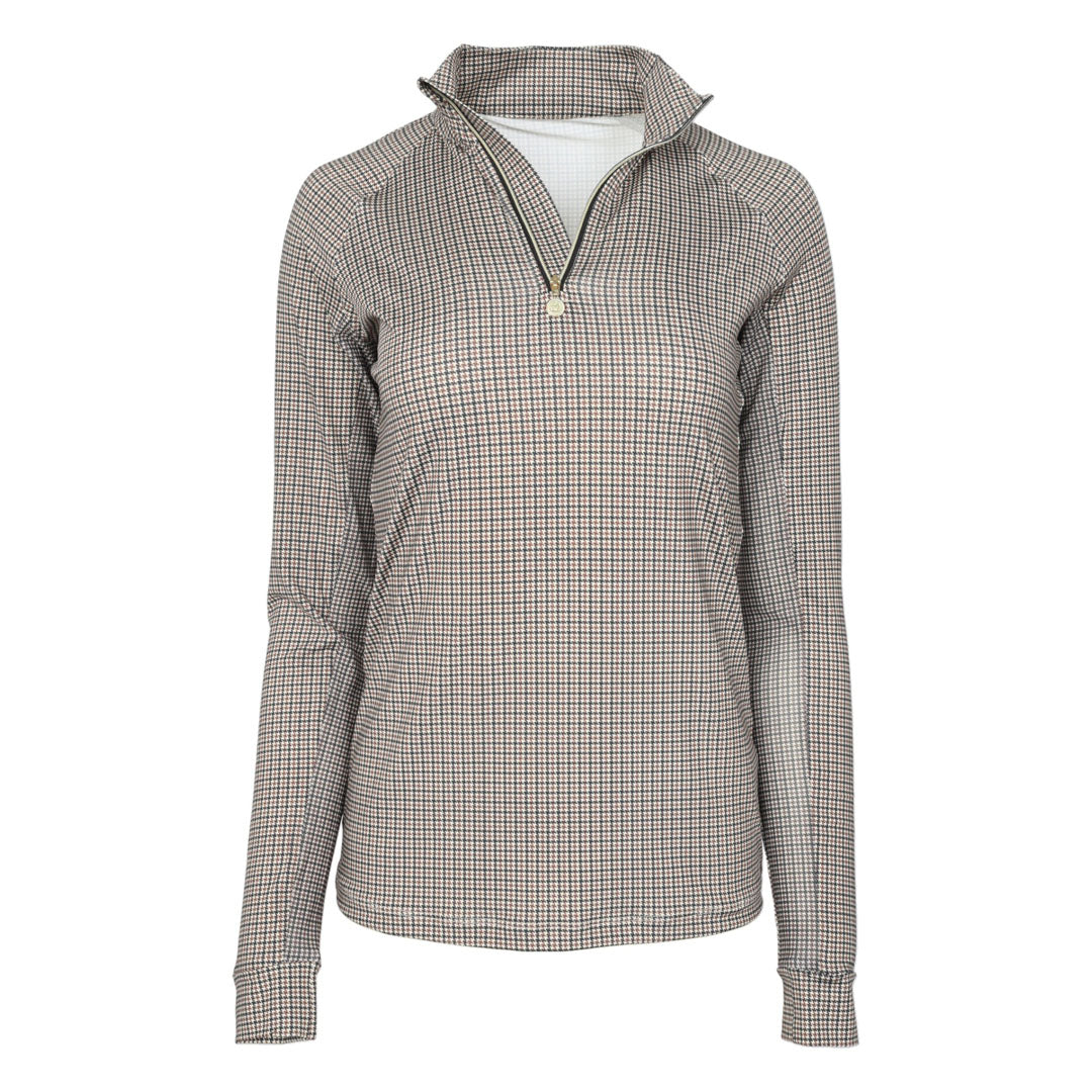 Dapplebay Bay Houndstooth 1/4 Zip Riding Top - JPC Equestrian.com
