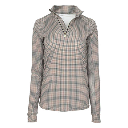 Dapplebay Bay Houndstooth 1/4 Zip Riding Top - JPC Equestrian.com