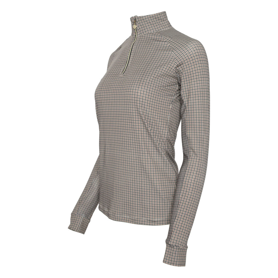 Dapplebay Bay Houndstooth 1/4 Zip Riding Top - JPC Equestrian.com