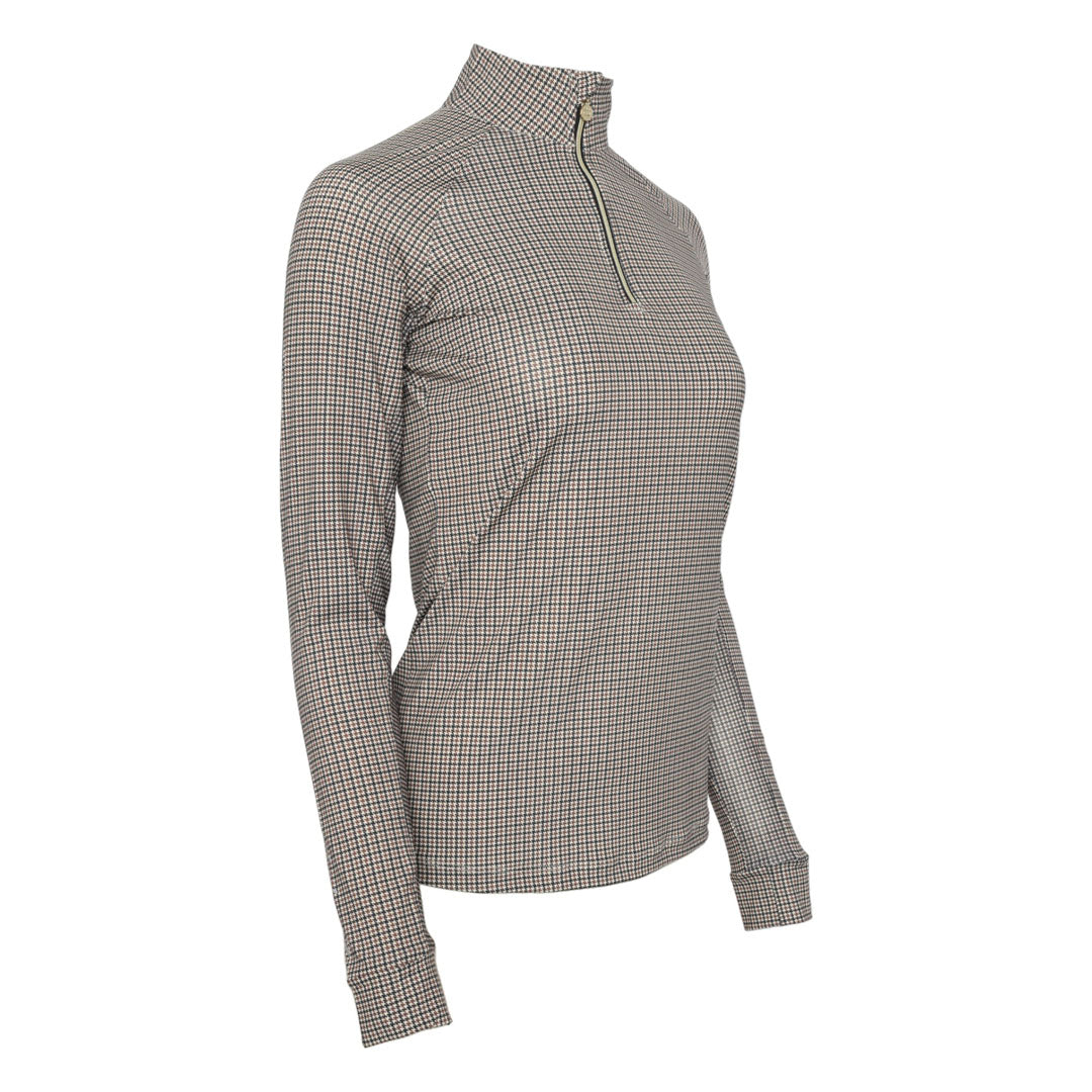 Dapplebay Bay Houndstooth 1/4 Zip Riding Top - JPC Equestrian.com