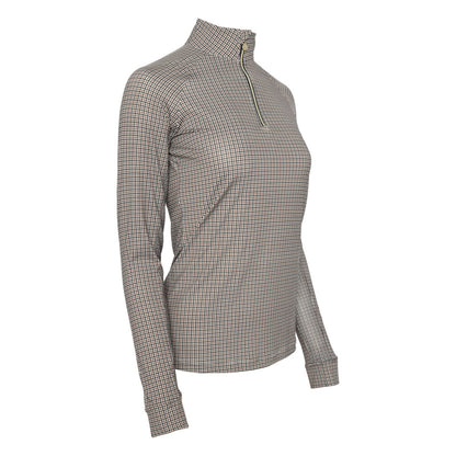Dapplebay Bay Houndstooth 1/4 Zip Riding Top - JPC Equestrian.com