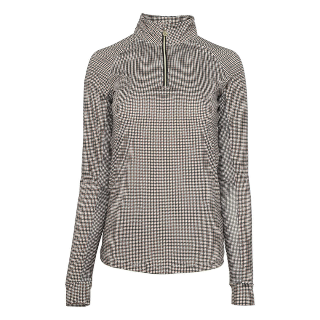 Dapplebay Bay Houndstooth 1/4 Zip Riding Top - JPC Equestrian.com