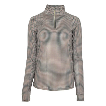 Dapplebay Bay Houndstooth 1/4 Zip Riding Top - JPC Equestrian.com