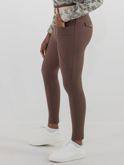 Dapplebay Winter Essential Silicone Full Seat Tights-Chocolate