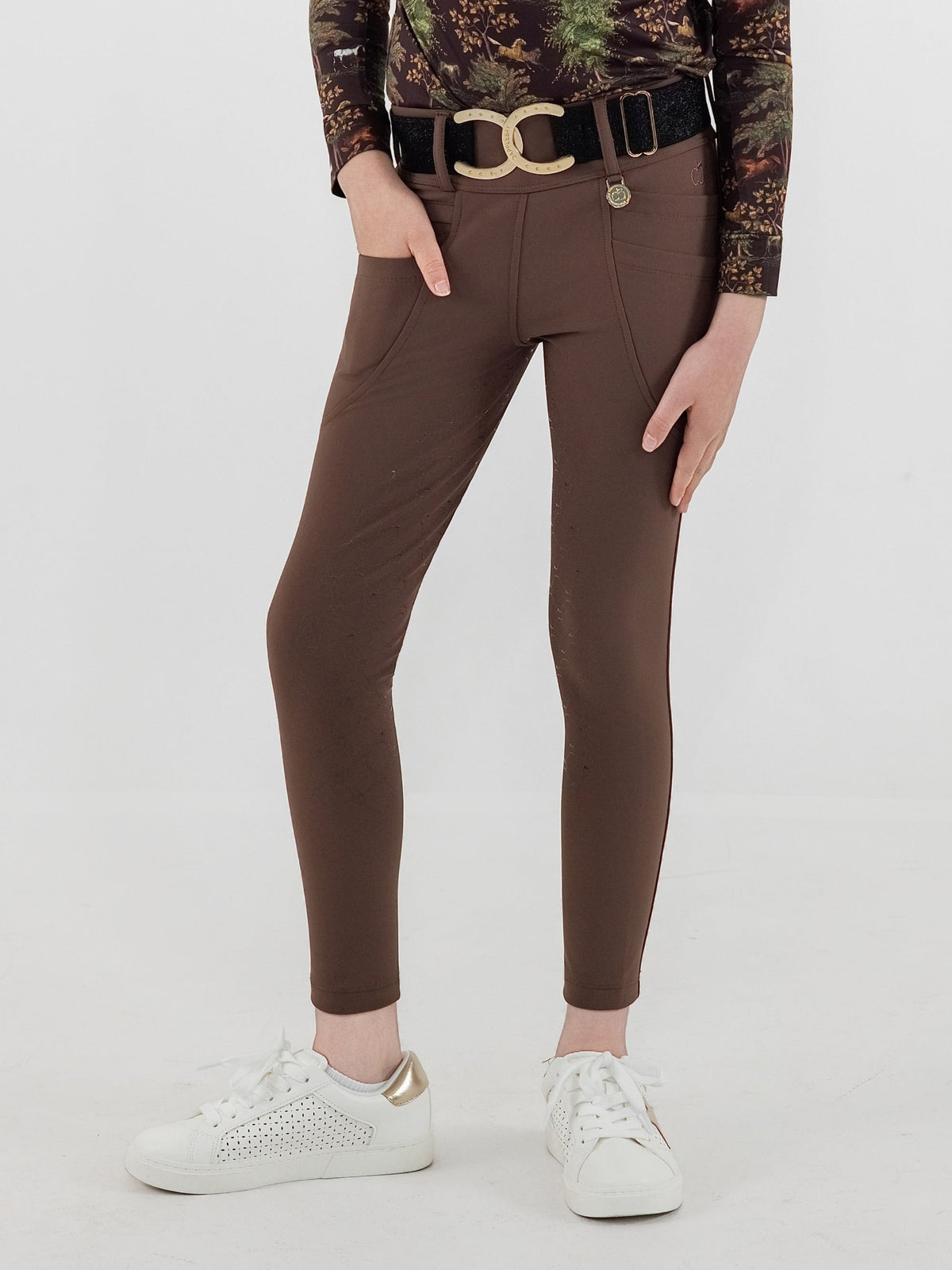Dapplebay Kids Winter Essential Silicone Full Seat Tights-Chocolate