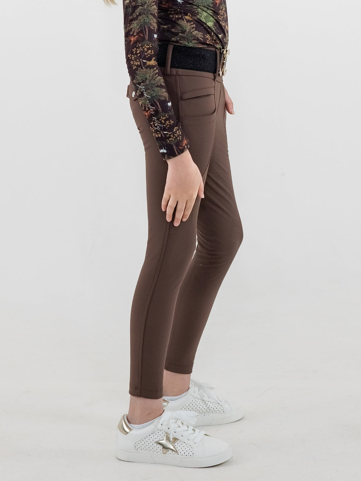 Dapplebay Kids Winter Essential Silicone Full Seat Tights-Chocolate