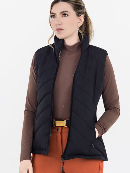 Dapplebay Lady Reversible Quilted Vest - Black