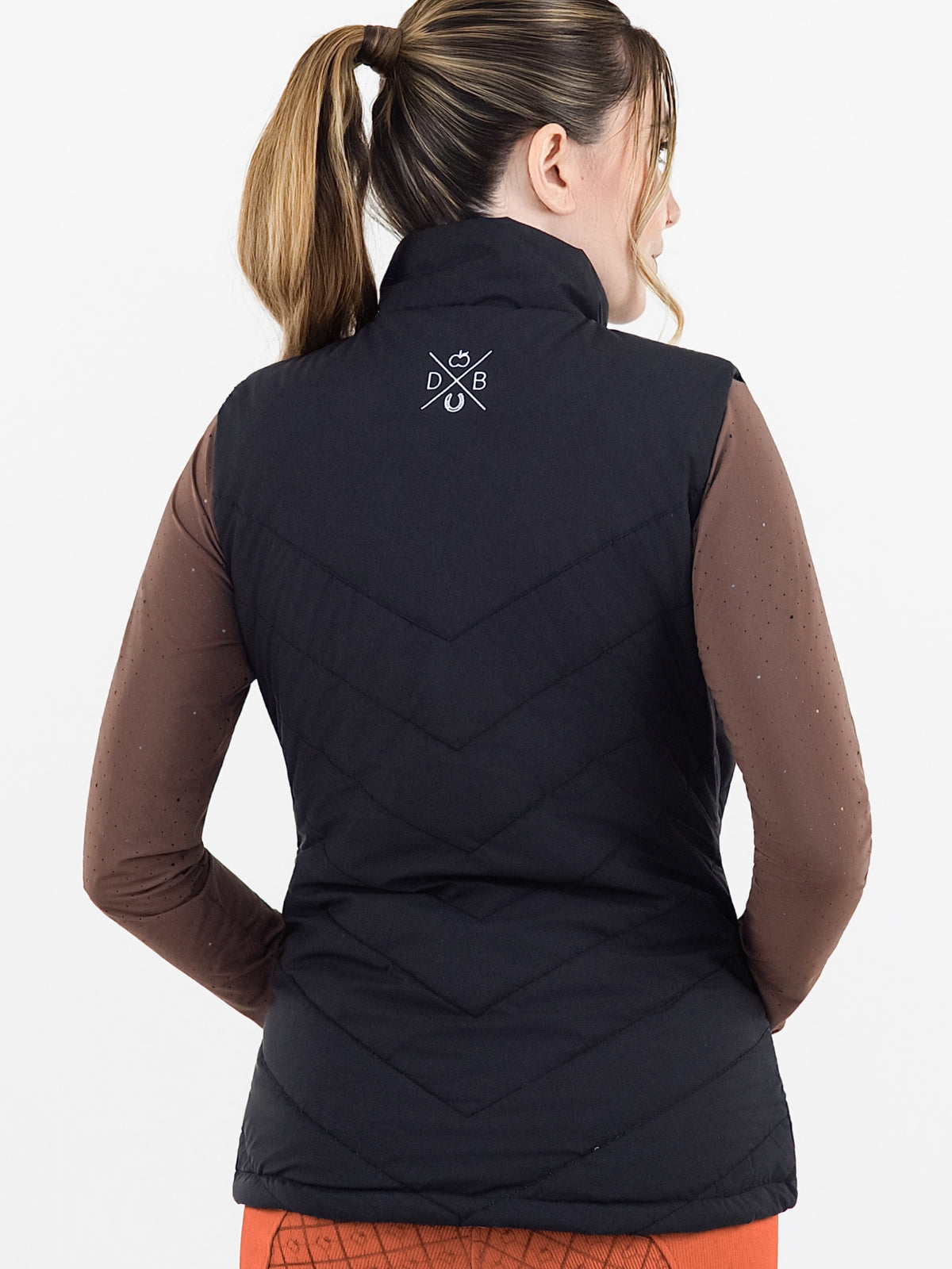 Dapplebay Lady Reversible Quilted Vest - Black