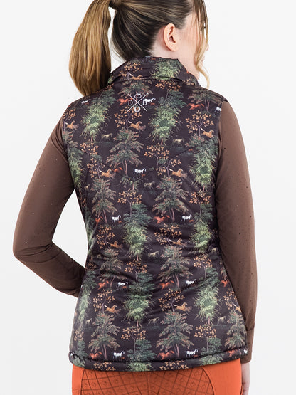 Dapplebay Lady Reversible Quilted Vest - Black