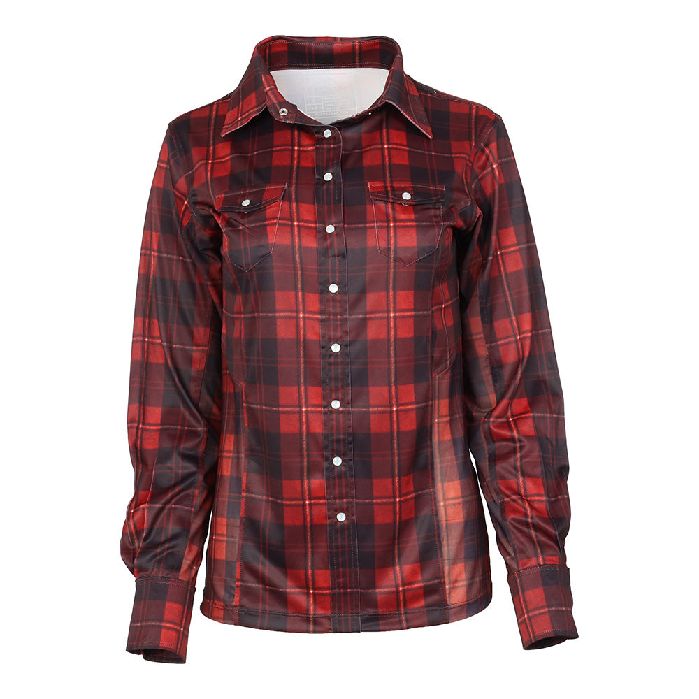 Dapplebay Holiday Plaid Western Top