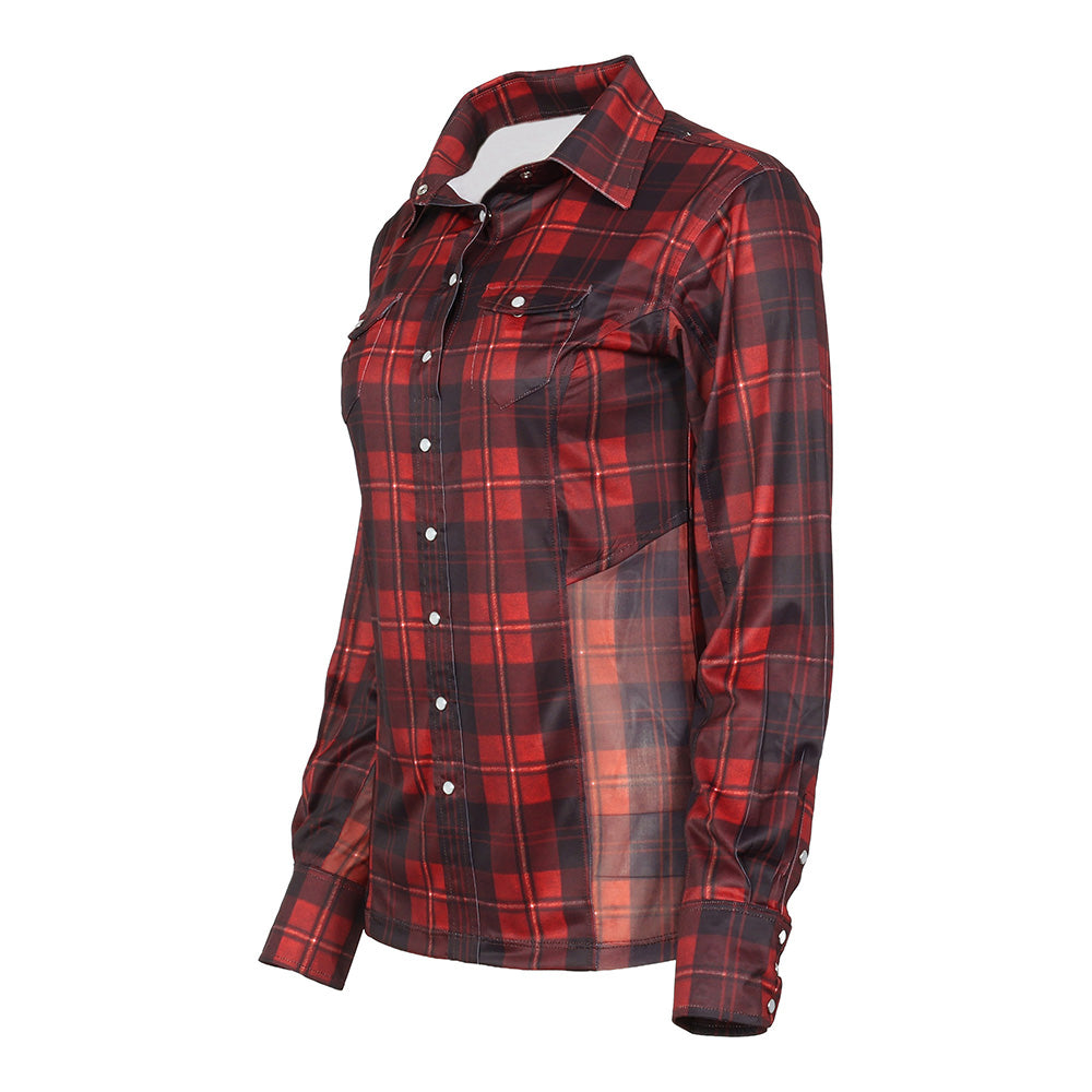 Dapplebay Holiday Plaid Western Top
