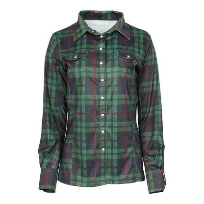 Dapplebay Holiday Plaid Western Top