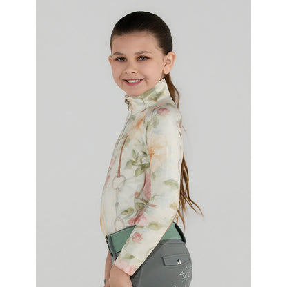 Dapplebay Kids Vintage Floral 1/4 Zip LS Riding Top