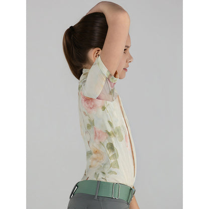 Dapplebay Kids Vintage Floral 1/4 Zip SS Riding Top